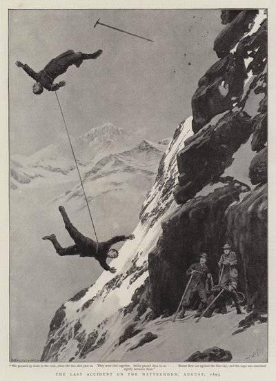 1893年8月、マッターホルンの最後の事故 作： Joseph Nash